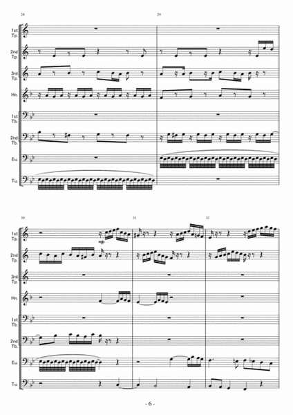 <Brass Octet> Fuga in g-minor BWV578 image number null