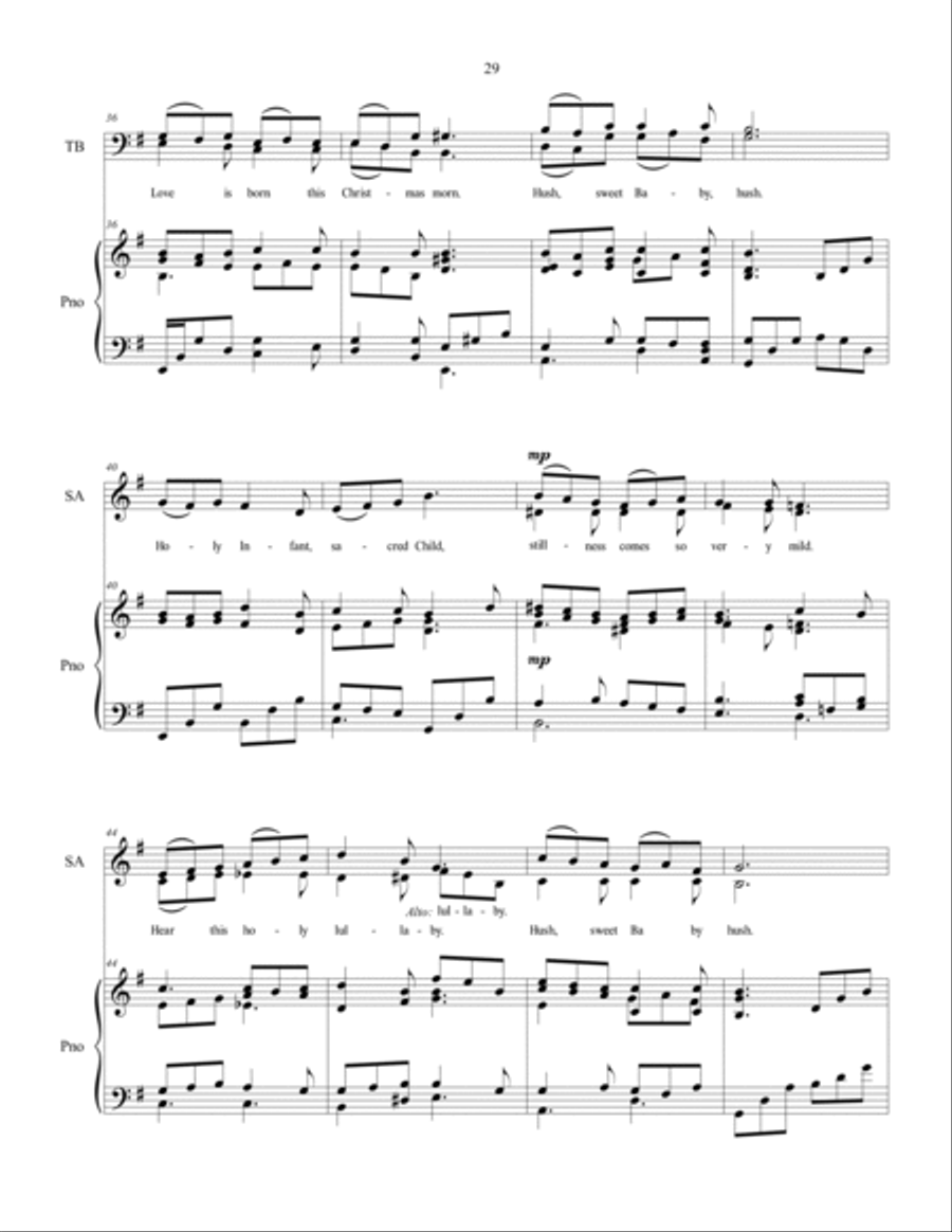 Hush, Sweet Baby - sacred choral music for Christmas 4-Part scores gallery preview page 5