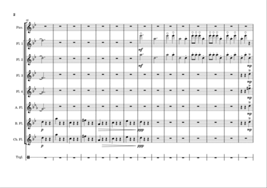 Danse Macabre for Flute Choir Flute Choir scores gallery preview page 2