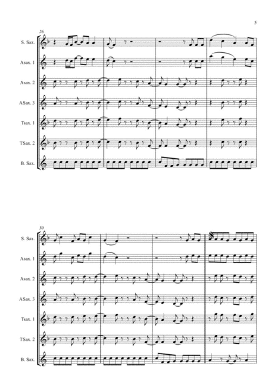 Jump Jump Woodwind Quintet scores gallery preview page 5
