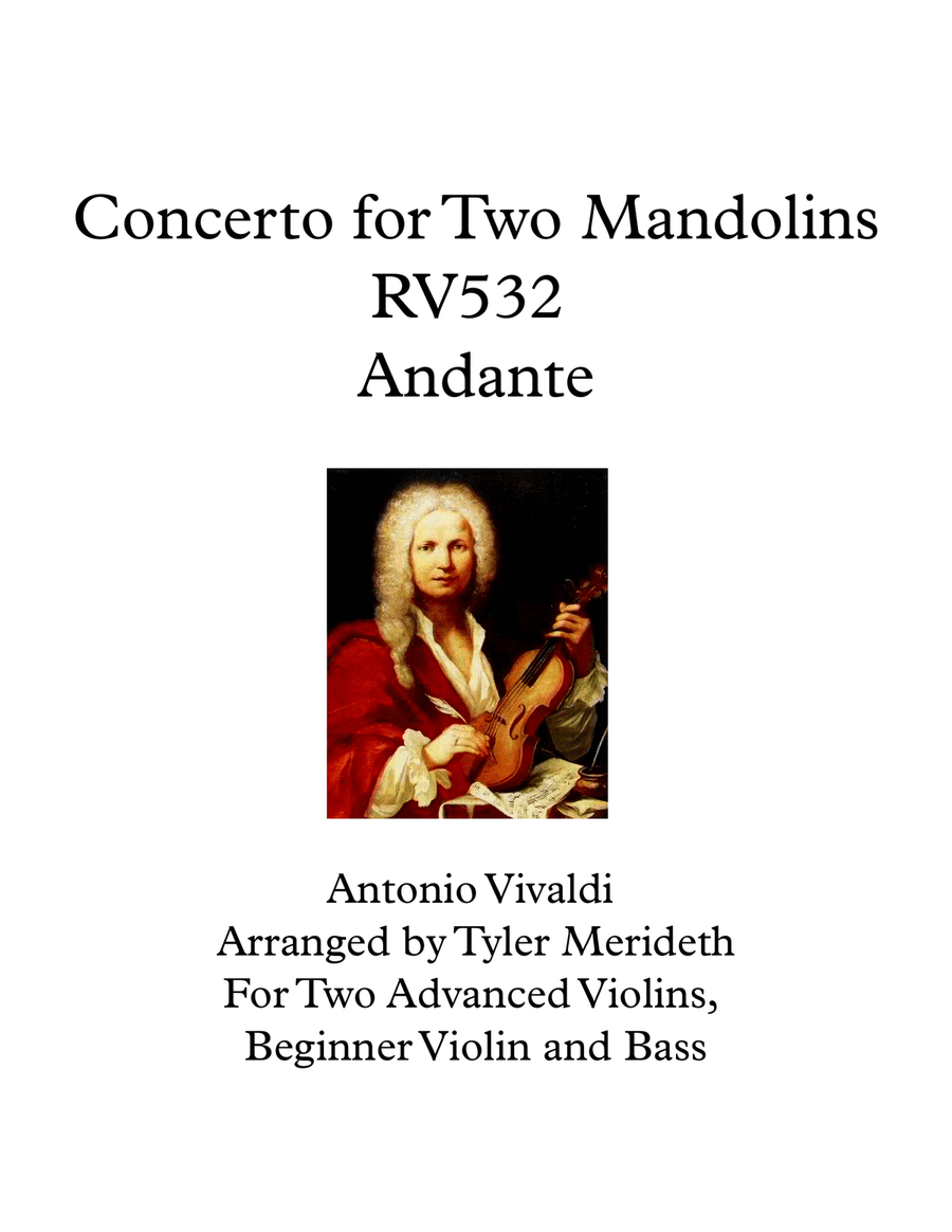 Concerto for Two Mandolins RV532 Andante Concerto for Two Mandolins RV532 Andante Small Ensemble scores gallery preview page 1