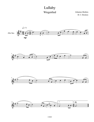 Brahms's Lullaby (Alto Sax Solo)