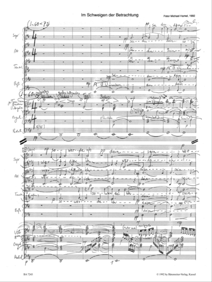 Im Schweigen der Betrachtung - Sei du dein, so werde ich dein sein (1992) Mixed Choir scores gallery preview page 2