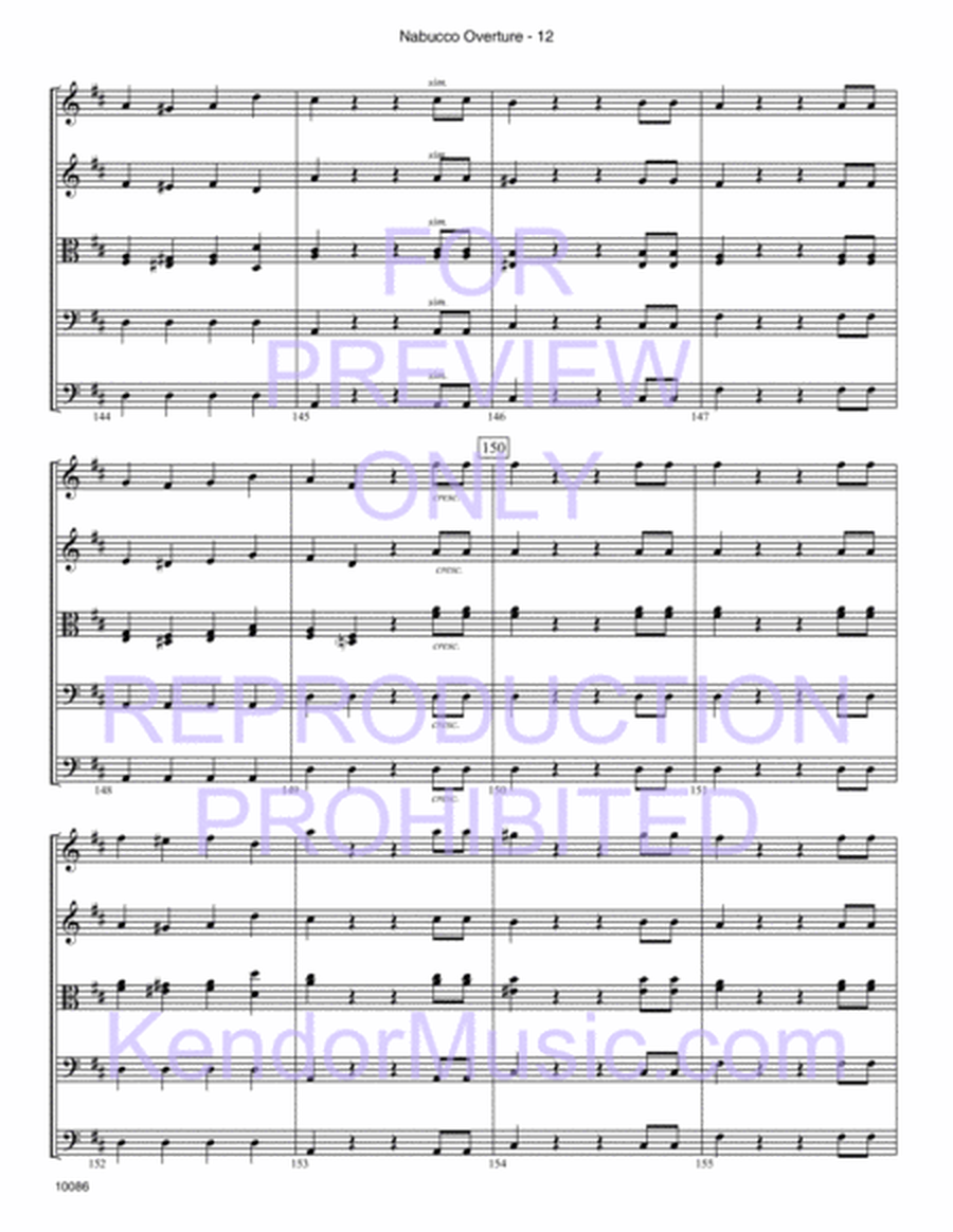 Nabucco Overture (Full Score)