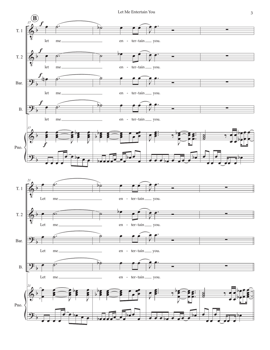 Let Me Entertain You Let Me Entertain You TTBB scores gallery preview page 3