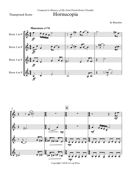Hornucopia for Horn Quartet image number null
