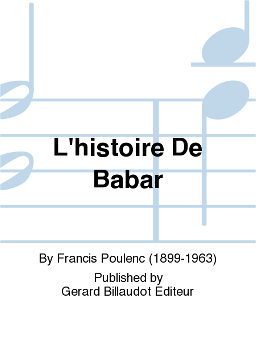 L'Histoire De Babar Chamber Music scores gallery preview page 1