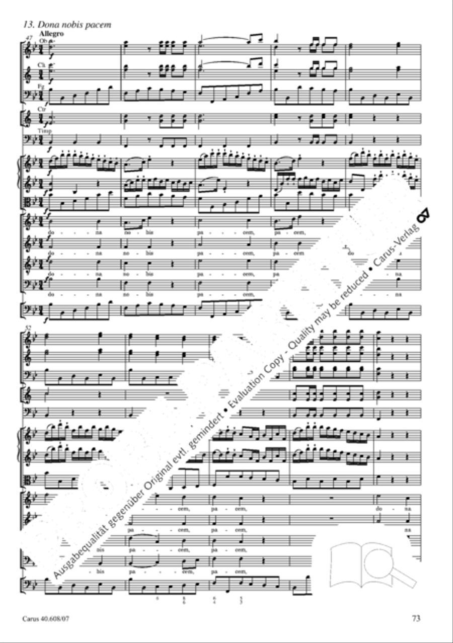 Missa Sancti Bernardi von Offida in B 4-Part scores gallery preview page 88