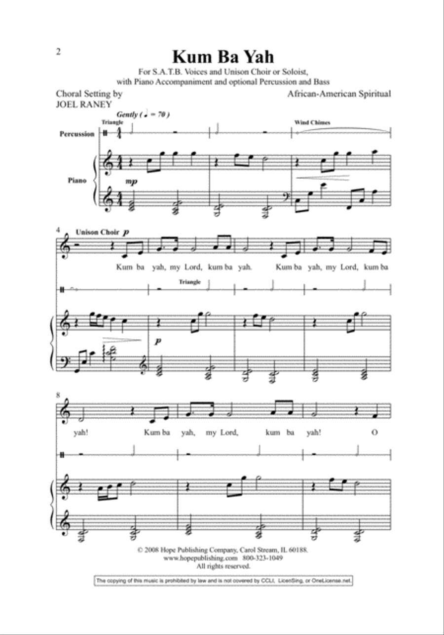 Kum Bah Yah 4-Part scores gallery preview page 2