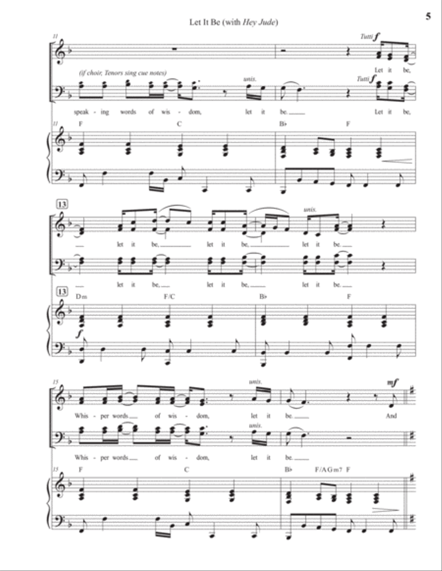 Let It Be 4-Part scores gallery preview page 5
