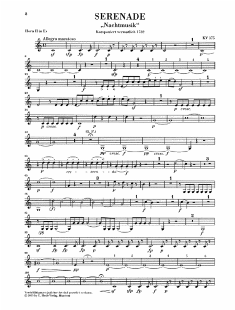 Serenade in E-flat Major, K. 375 Bassoon scores gallery preview page 11