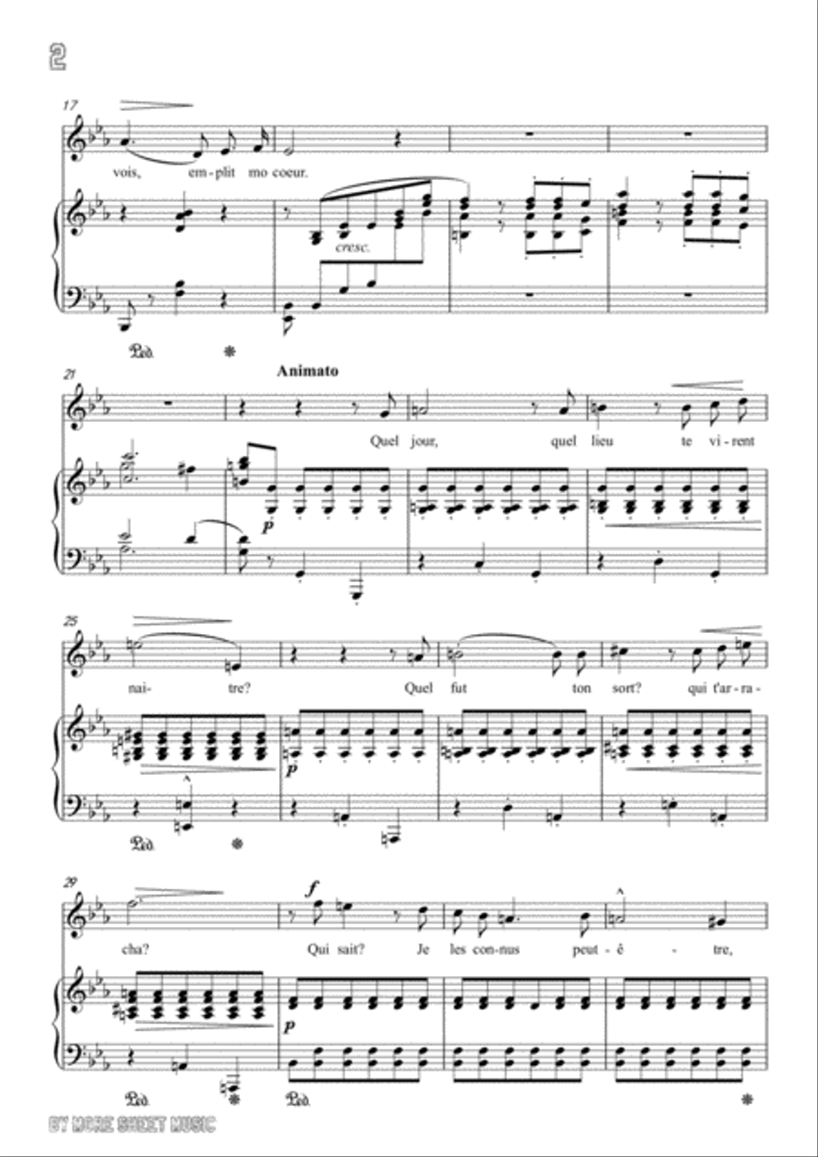 Viardot-Fleur desséchée in E flat Major,for Voice and Piano
