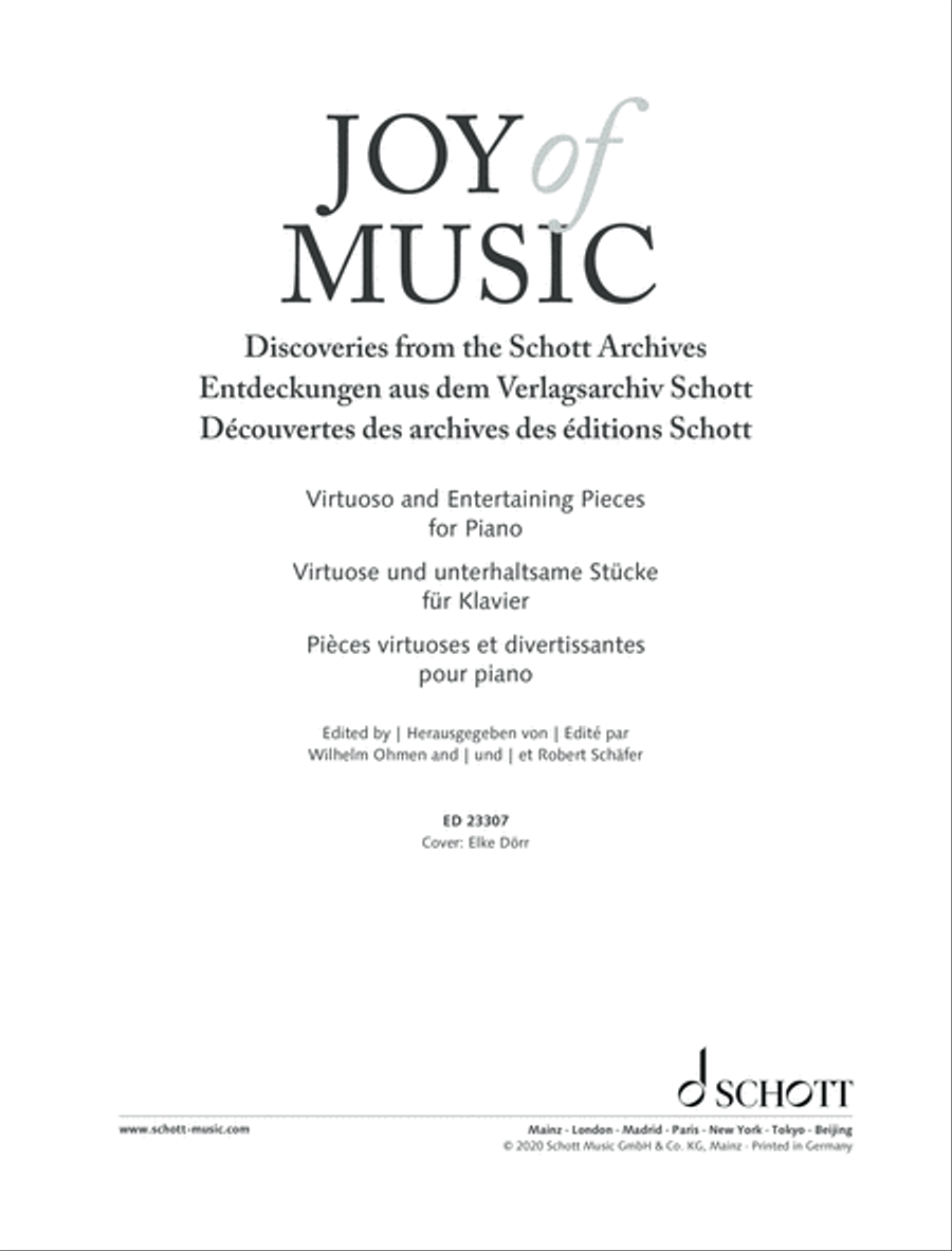 Joy of Music – Discoveries from the Schott Archives Piano Solo scores gallery preview page 2