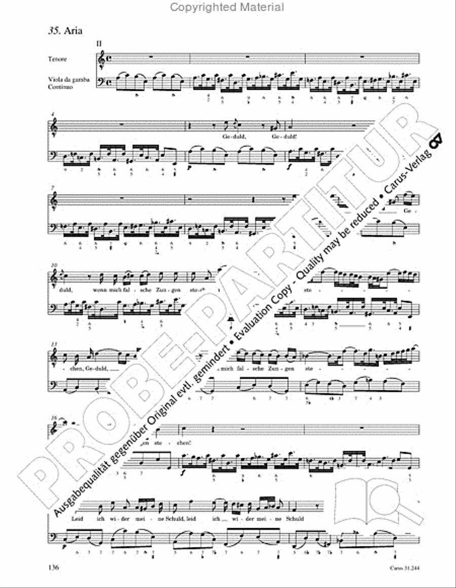 St. Matthew Passion (Matthaus-Passion) 4-Part scores gallery preview page 138