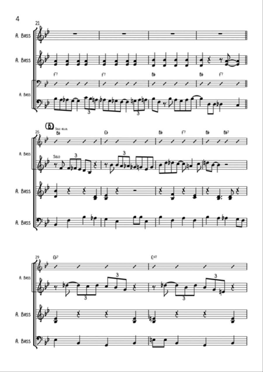 Blue Monk Blue Monk Double Bass scores gallery preview page 4