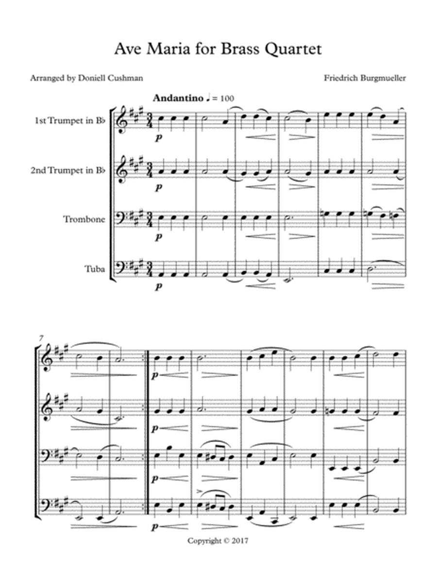 Ave Maria - Brass Quartet image number null