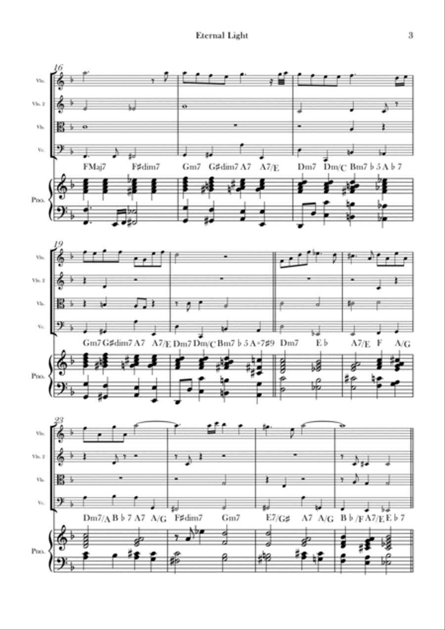 Eternal Light Eternal Light String Quartet scores gallery preview page 3