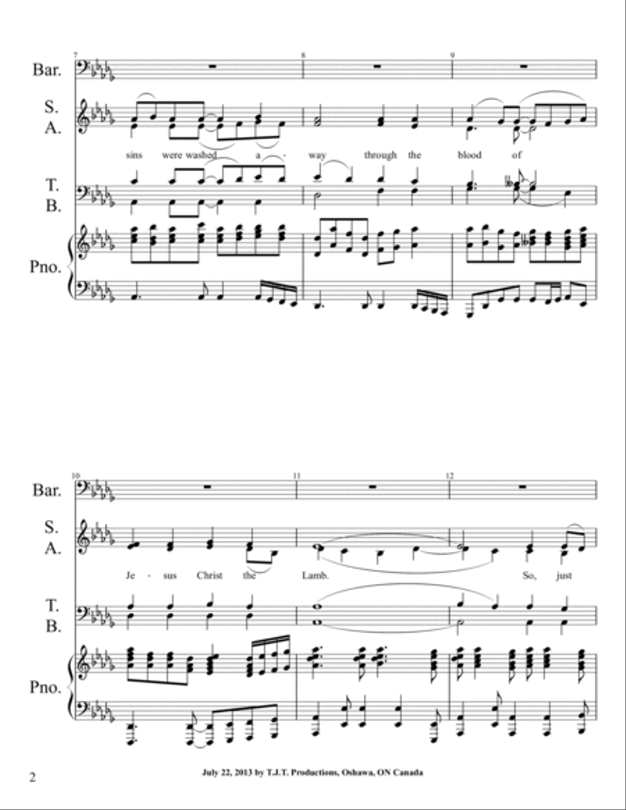 Keep Your Faith in Him 4-Part scores gallery preview page 2