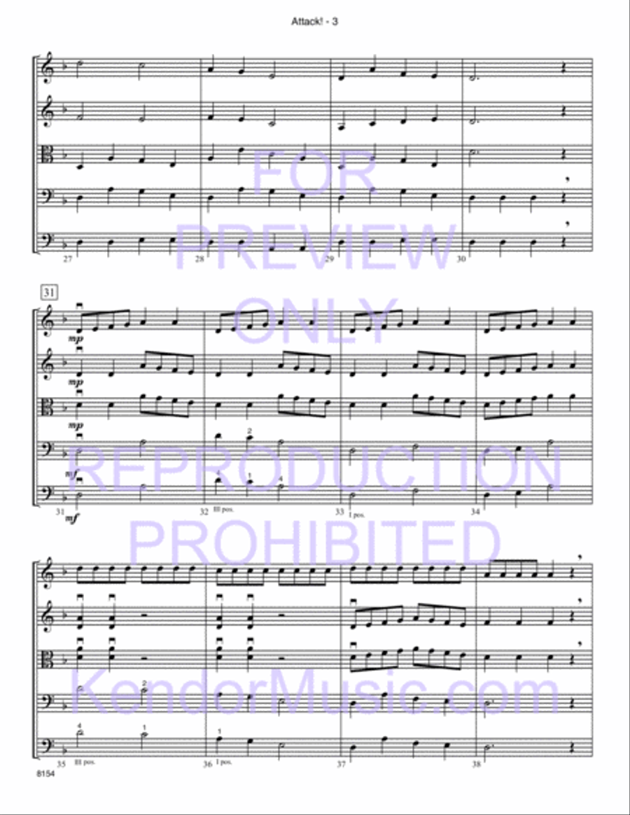 Attack! (Full Score) Attack! (Full Score) String Orchestra scores gallery preview page 4