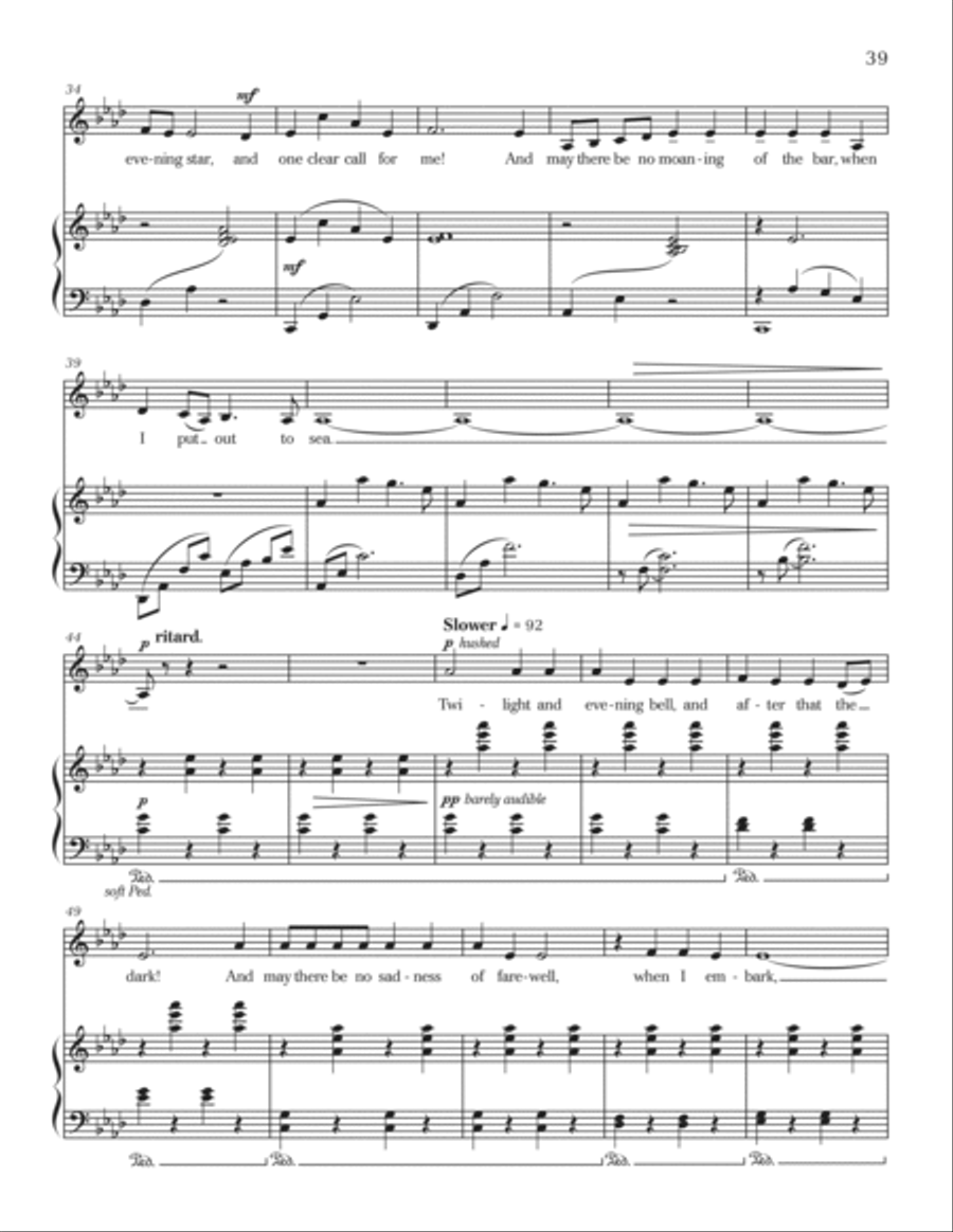 Crossing the Bar Medium Voice scores gallery preview page 3