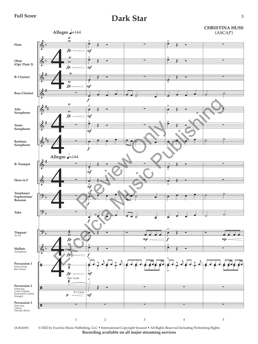Dark Star Concert Band scores gallery preview page 4