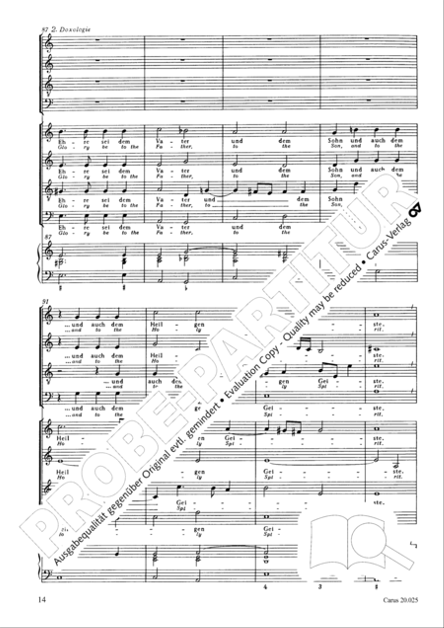 From the deep, cried I (Aus der Tiefe ruf ich) 4-Part scores gallery preview page 15