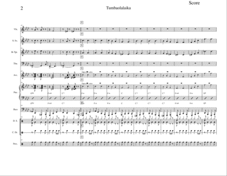 Tumbaolalaika Large Ensemble scores gallery preview page 2