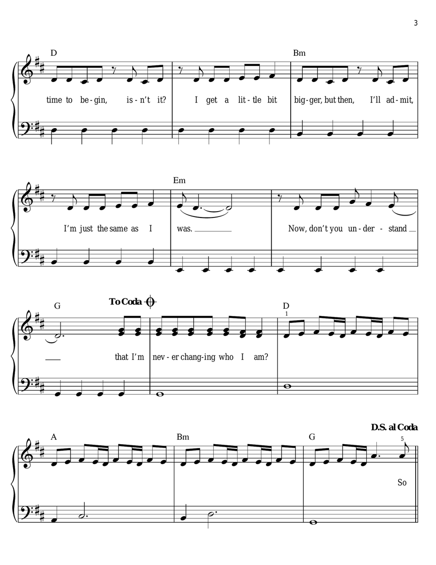 It's Time It's Time Easy Piano scores gallery preview page 3
