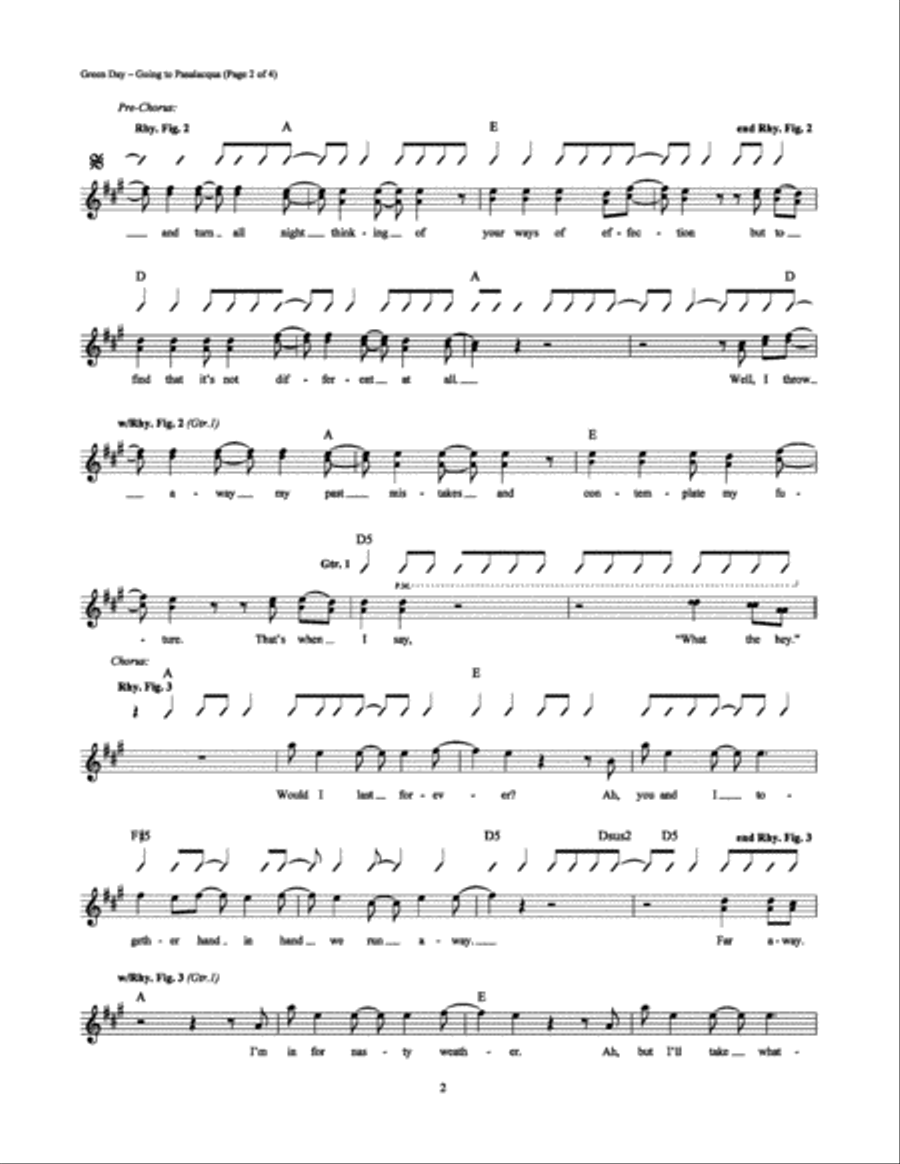 Going to Pasalacqua Electric Guitar scores gallery preview page 2