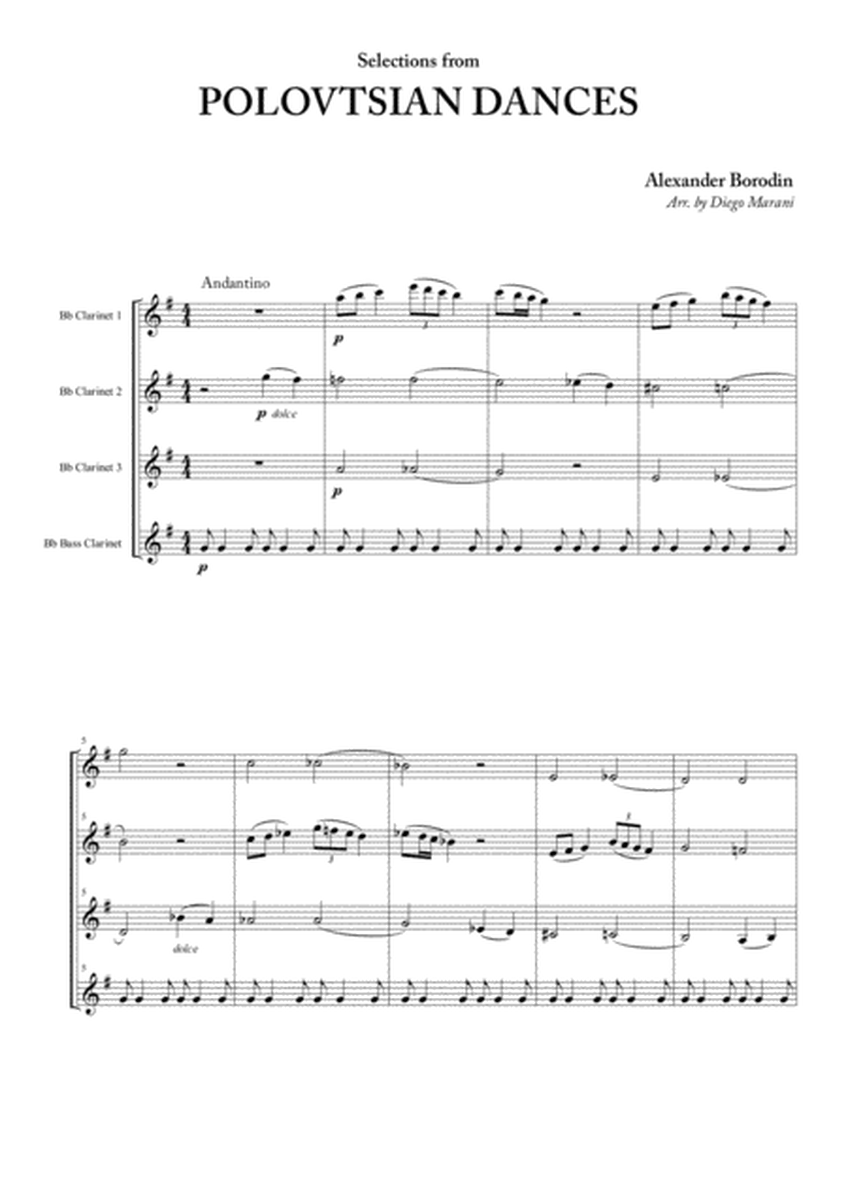 Polovtsian Dances for Clarinet Quartet image number null