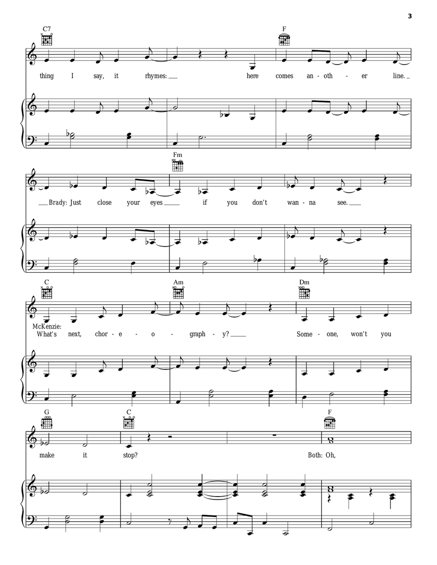 Can't Stop Singing Piano, Vocal, Guitar scores gallery preview page 3