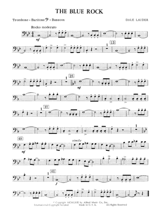 The Blue Rock (with optional Drum Set part): 1st Trombone