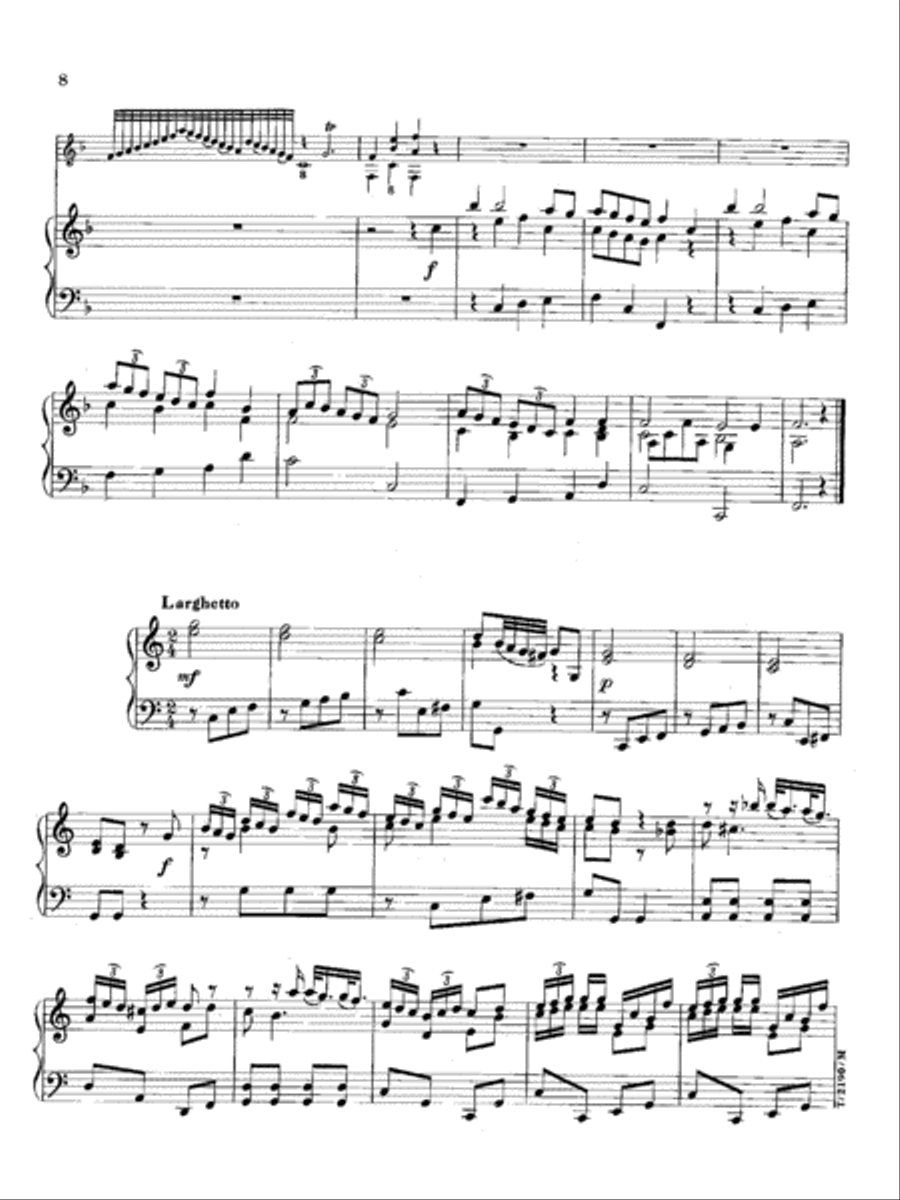 Concerto in F Major for Guitar and Piano (Piano Reduction)