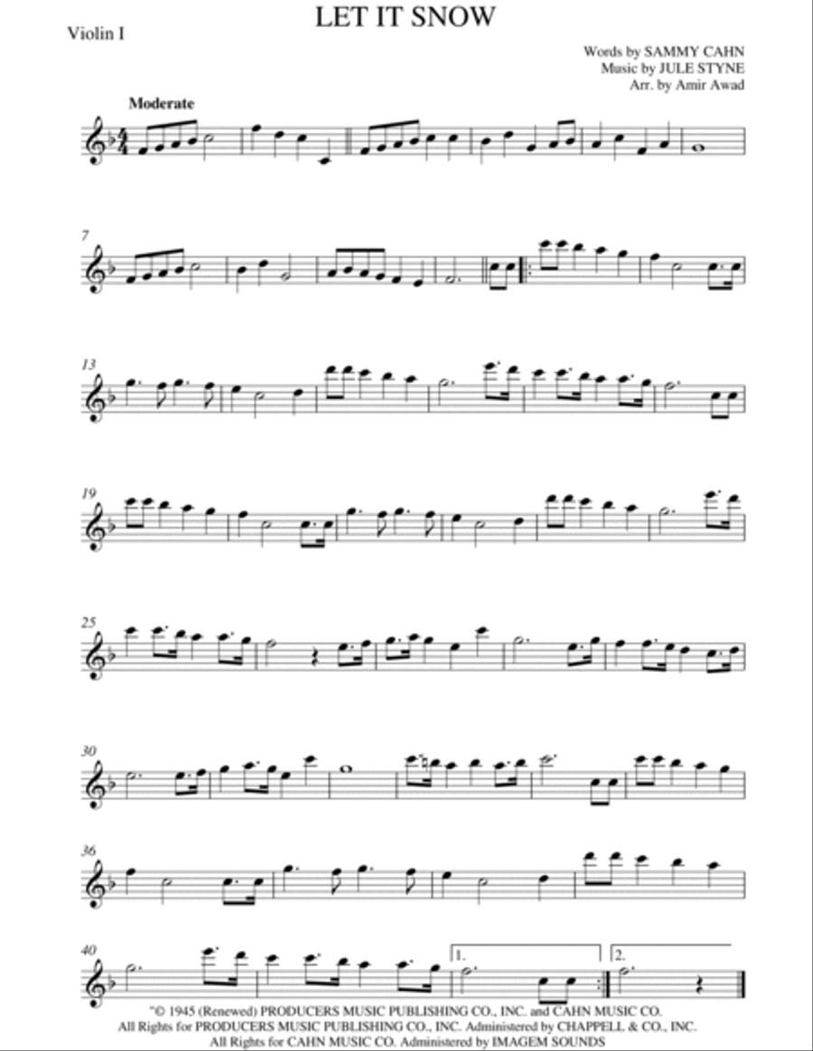 Let It Snow! Let It Snow! Let It Snow! Let It Snow! Let It Snow! Let It Snow! String Quartet scores gallery preview page 4