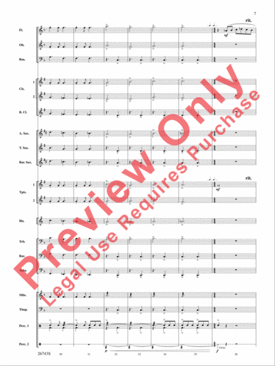 A Day at Disneyland Concert Band scores gallery preview page 8