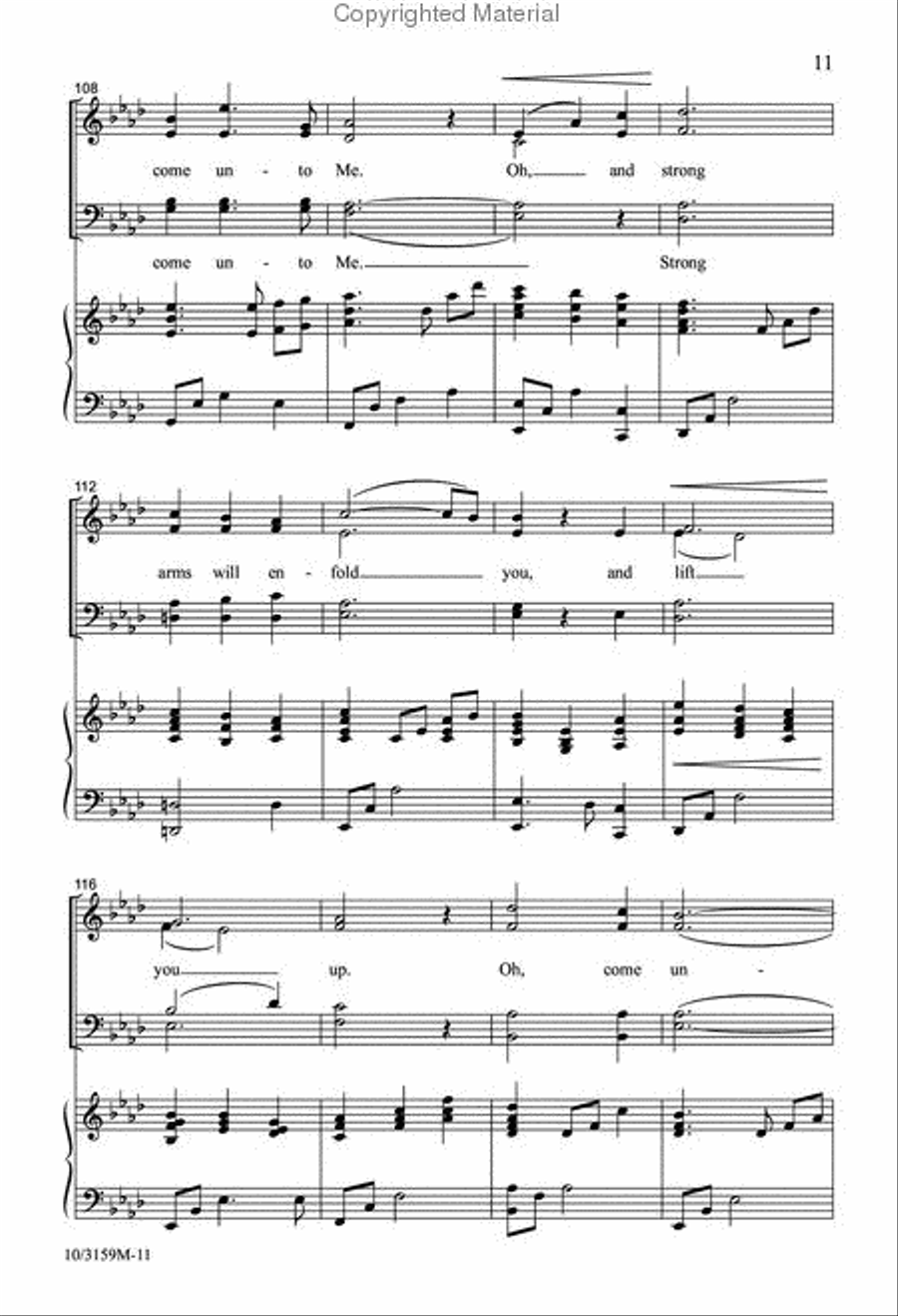 Come, Come Unto Me 4-Part scores gallery preview page 10