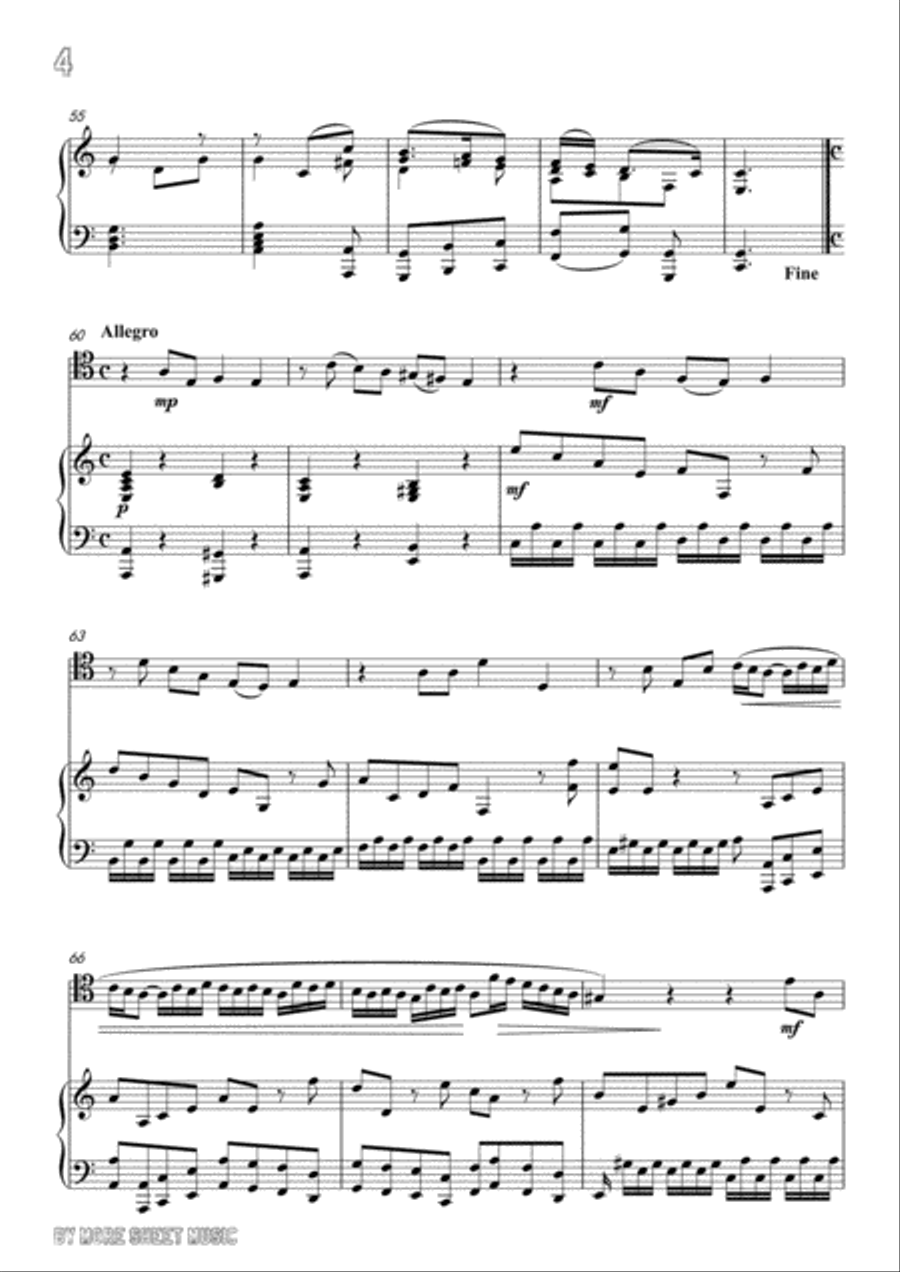 Handel-E pur così in un giorno...Piangerò la sorte mia,for Cello and Piano Piano scores gallery preview page 6