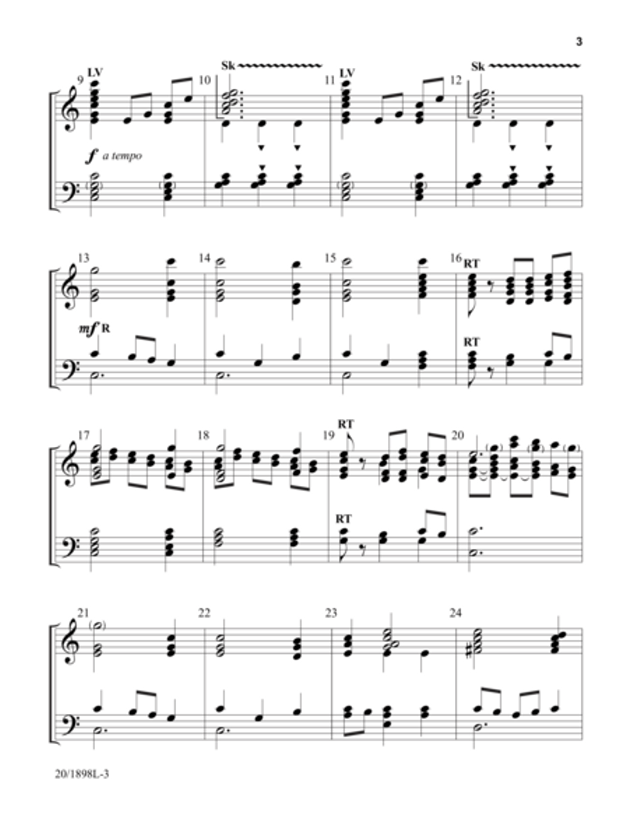 Glory to the Newborn King 3-Octaves scores gallery preview page 3