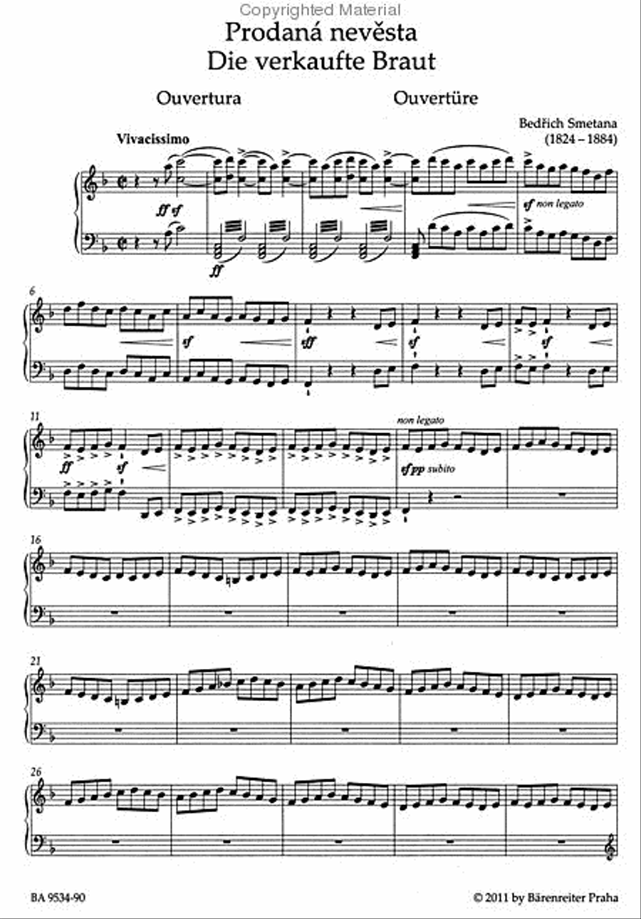 The Bartered Bride Tenor Voice scores gallery preview page 2