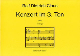 Book cover for Konzert im 3. Ton für Orgel (1986)