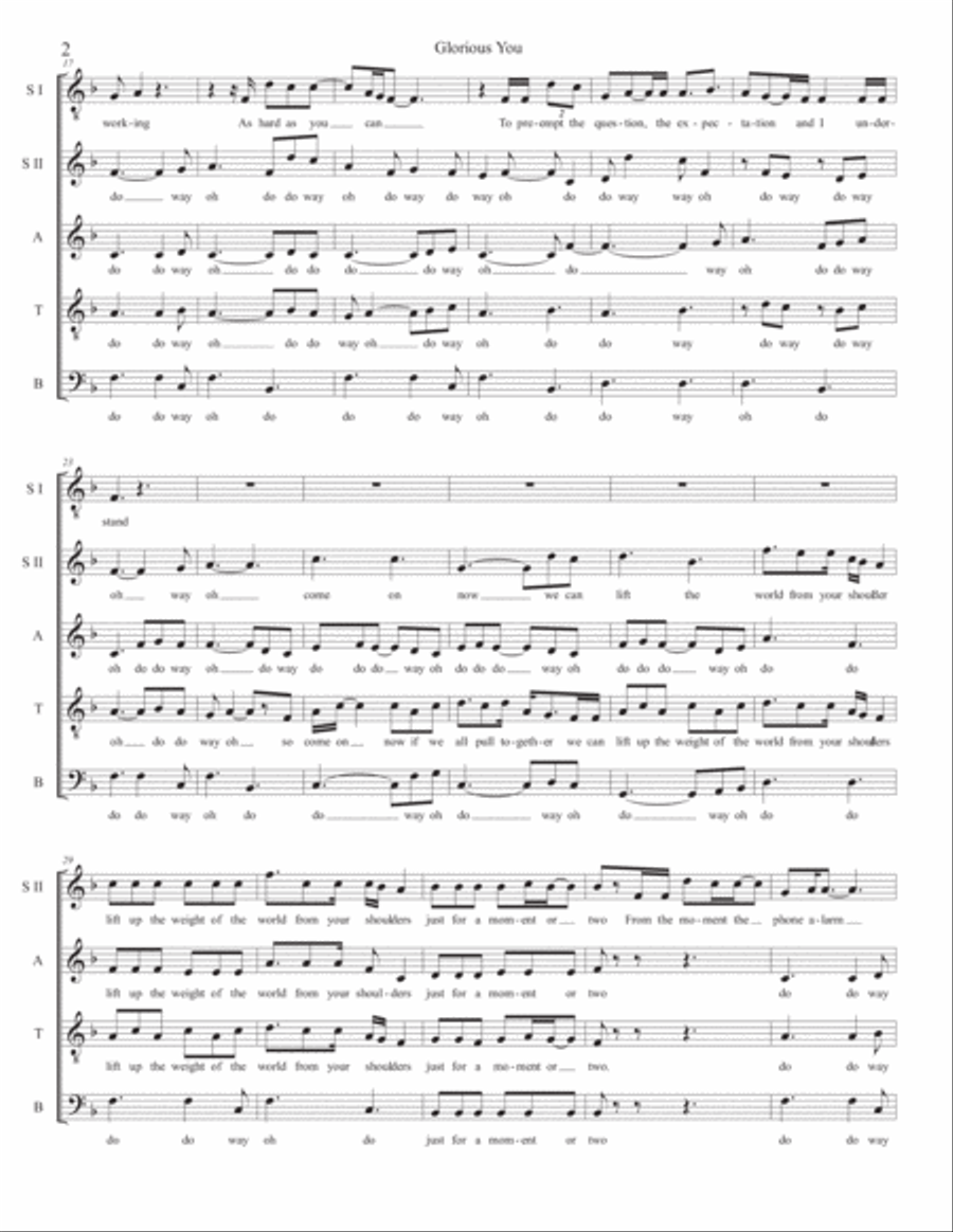 Glorious You 4-Part scores gallery preview page 3