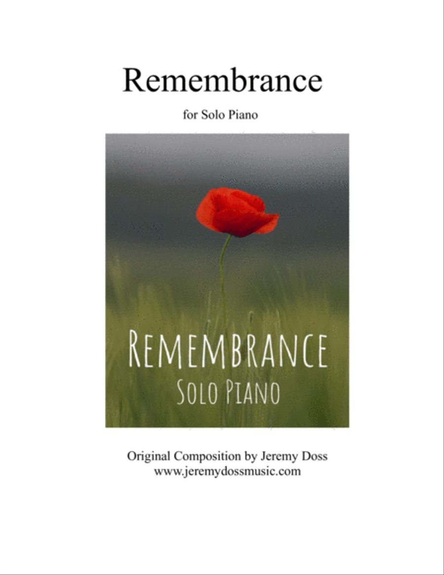 Remembrance Remembrance Piano Solo scores gallery preview page 1