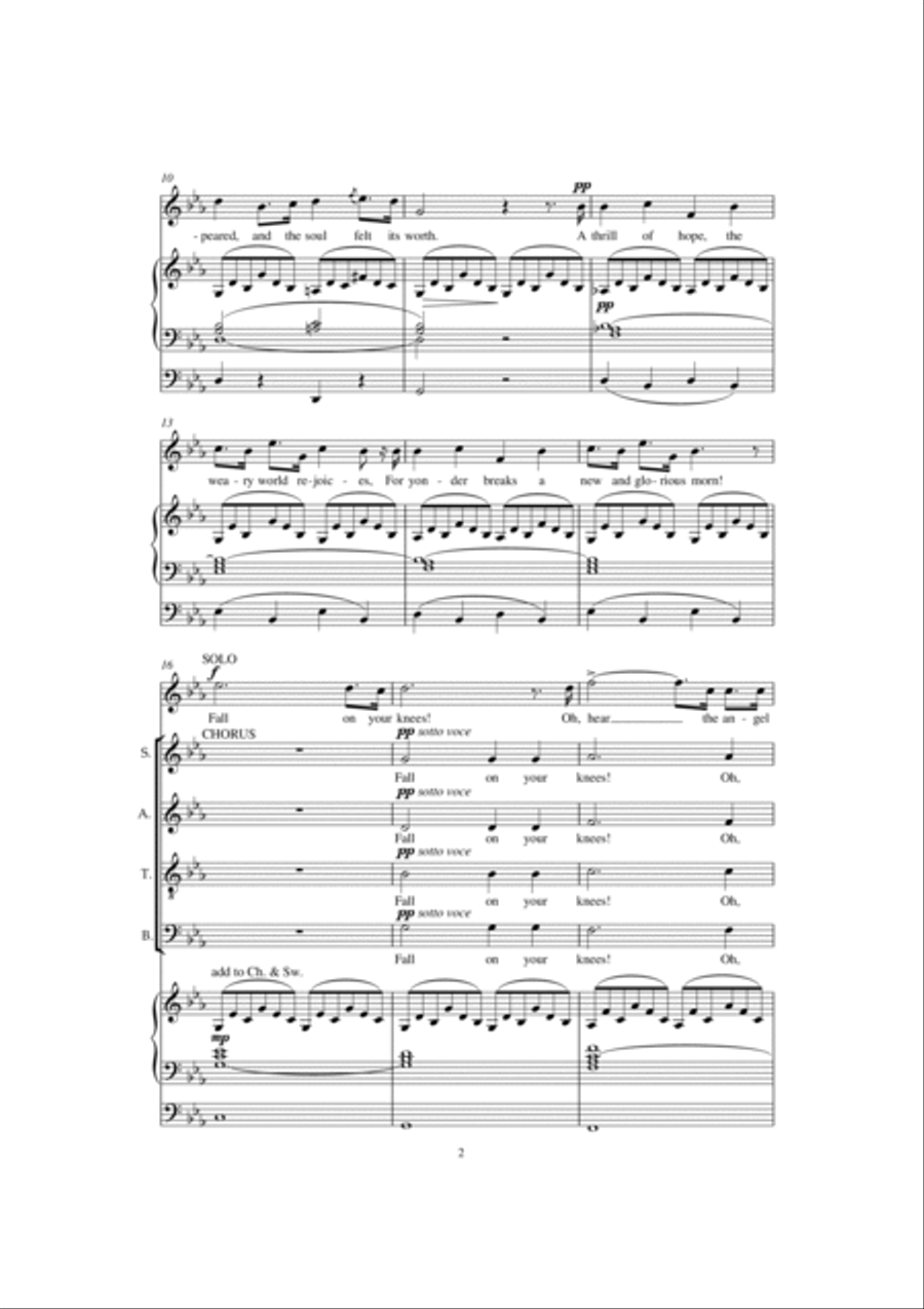 O Holy Night (arr. John E. West) 4-Part scores gallery preview page 2