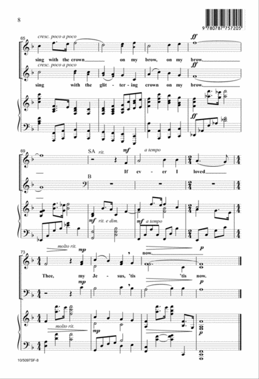My Jesus, I Love Thee My Jesus, I Love Thee 3-Part scores gallery preview page 8