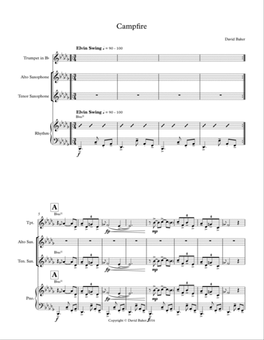 Campfire Jazz Ensemble scores gallery preview page 1