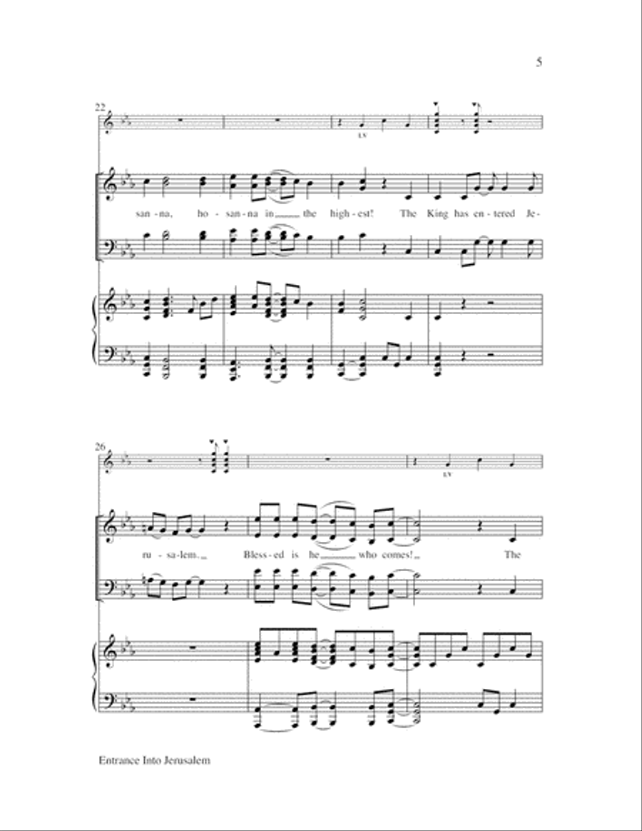 Entrance into Jerusalem 4-Part scores gallery preview page 6