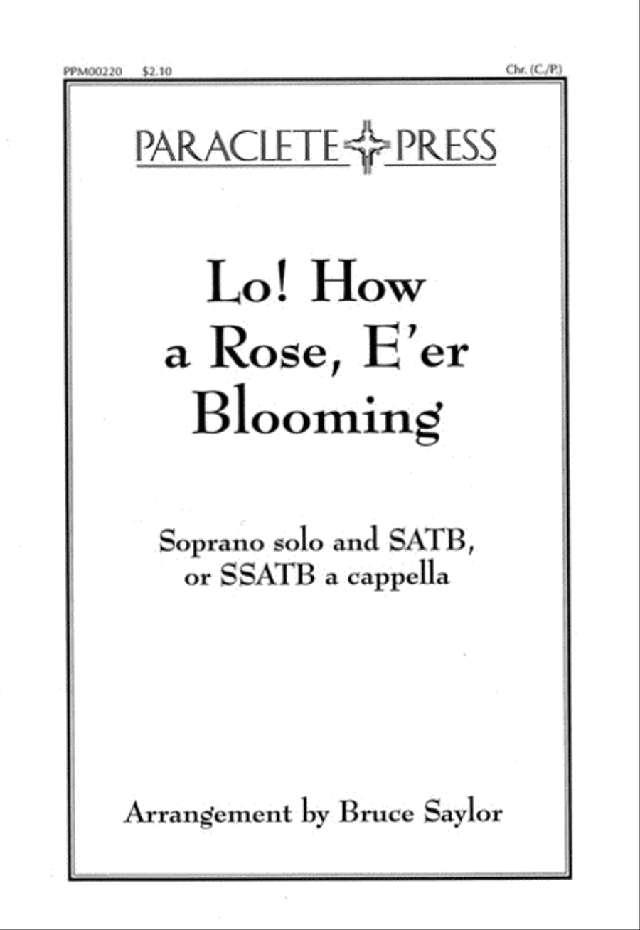 Lo How a Rose E'er Blooming 4-Part scores gallery preview page 1