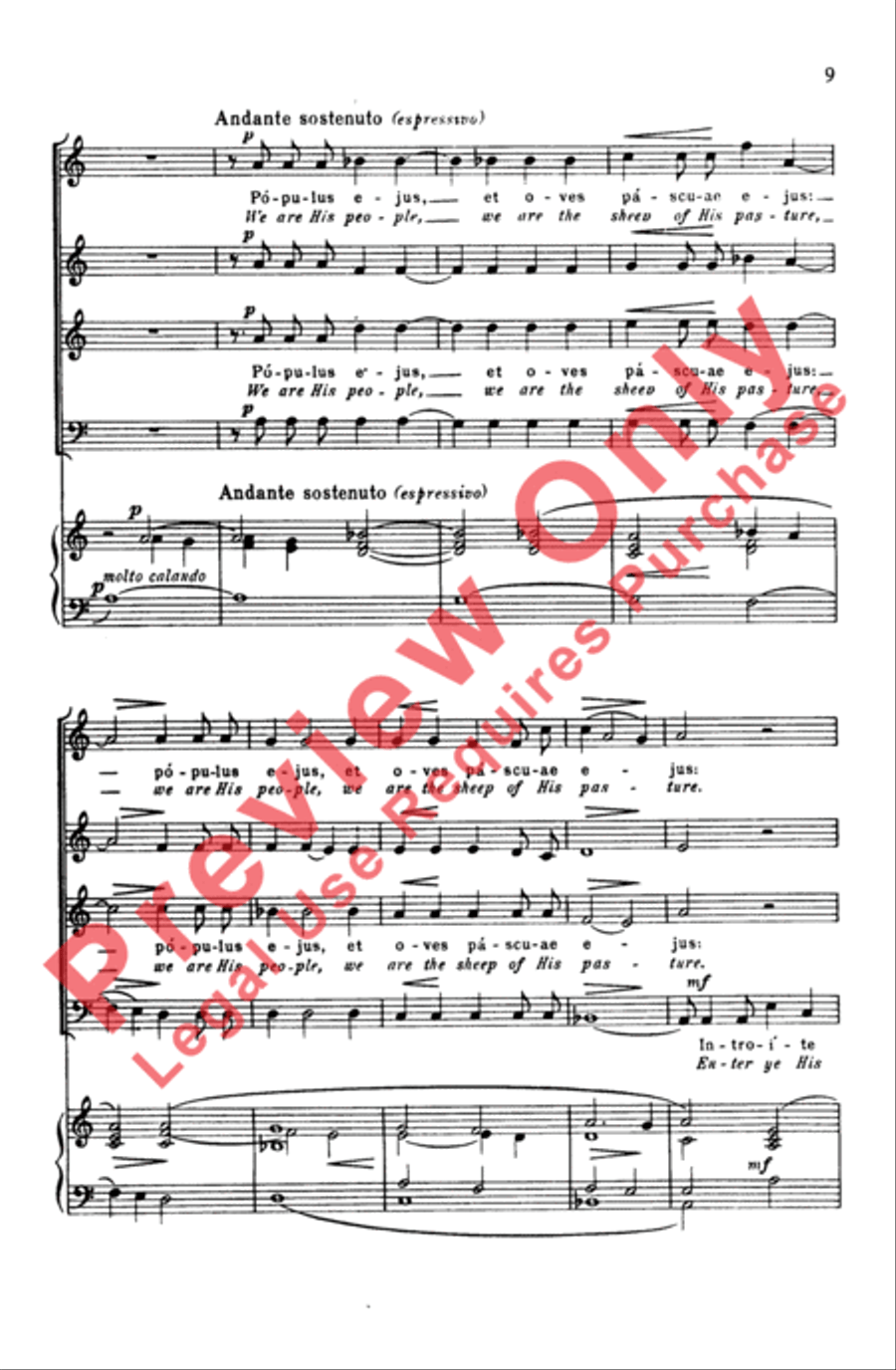 Jubilate Deo Omnis Terra (Psalm 99) 4-Part scores gallery preview page 9