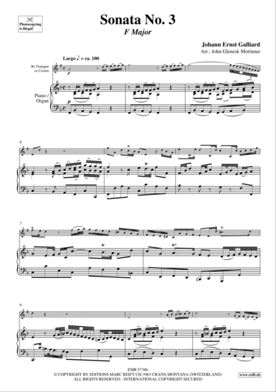 Sonata No. 3 Cornet scores gallery preview page 4
