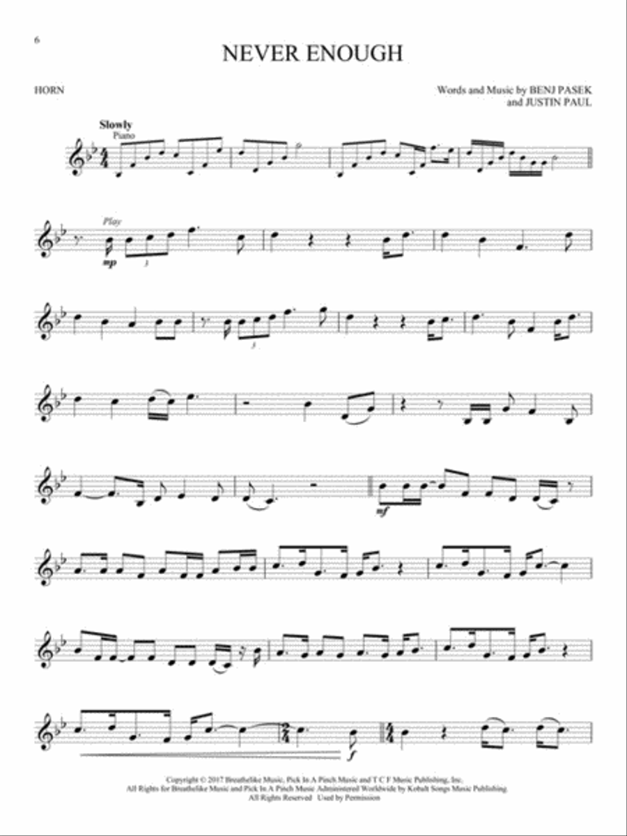 The Greatest Showman The Greatest Showman Horn scores gallery preview page 4